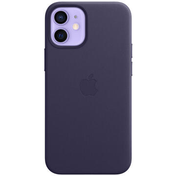 Husa Apple Husa Original Leather iPhone 12 Mini, MagSafe, Deep Violet