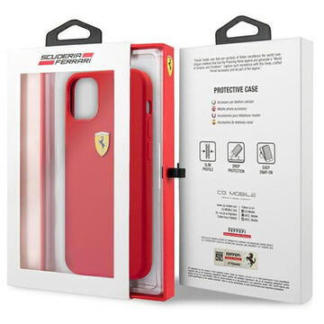 Husa Ferrari Husa On Track Silicone iPhone 12 / 12 Pro Rosu