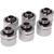 Alphacool HF hose fitting 1/4" on 16/10mm chrome, 6-pack - 17388