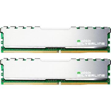 Memorie Mushkin DDR4 - 64 GB -3200 - CL - 22 - Dual Kit, RAM (silver, MSL4U320NF32GX2, Silverline)