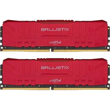 Memorie Crucial DDR4 -16 GB -3000 - CL - 15 - Dual Kit, RAM (red, BL2K8G30C15U4R, Ballistix, Retail)