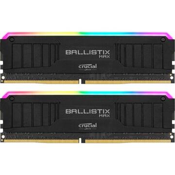 Memorie Crucial DDR4 - 16 GB - 4400 - CL - 19 - Dual Kit, RAM (black, BLM2K8G44C19U4BL, Ballistix MAX RGB)