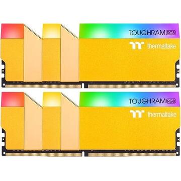Memorie Thermaltake DDR4 16GB 3600 - CL - 18 Toughram RGB Dual Kit gold - Limited Edition Metallic Gold