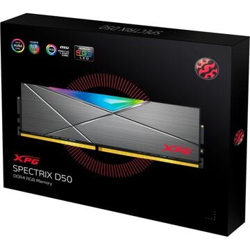 Memorie ADATA DDR4 16GB 3600 - CL - 18 Dual Kit XPG D50 grey - RGB light strip