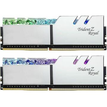 Memorie G.Skill DDR4 16GB 4800- CL - 19 TZ Royal Silver Dual Kit - F4-4800C19D- CL - 16GTRSC
