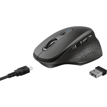 Mouse Trust Ozaa Rechargeable, USB Wireless, Black