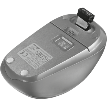 Mouse Trust YVI, USB Wireless, Silver