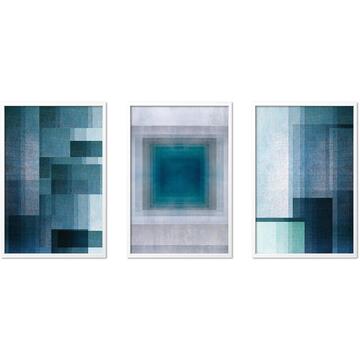 Heinner Set 3 tablouri 40x60 cm Abstract Blue