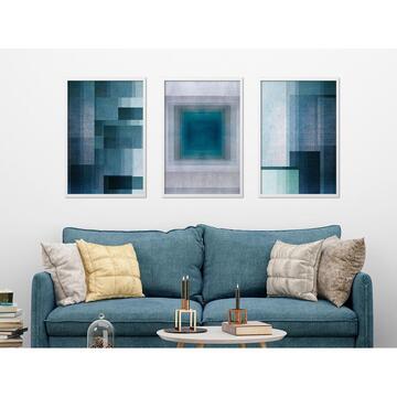 Heinner Set 3 tablouri 40x60 cm Abstract Blue