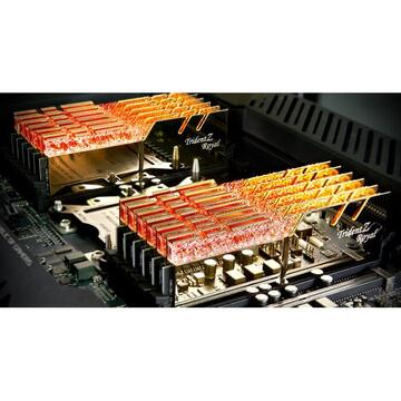 Memorie G.Skill DDR4 16GB 4800- CL - 17 Trident Z Royal gold Dual Kit