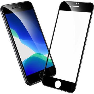 ZMEURINO Sticla Securizata Full Body 3D Privacy Negru APPLE iPhone SE 2020