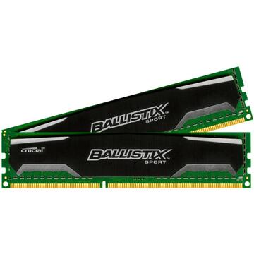Memorie Ballistix Crucial DDR3 16GB 1600-9 BX Sport Dual