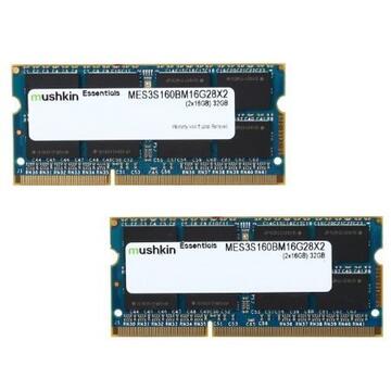 Memorie laptop Mushkin DDR3 SO-DIMM 32GB 1600-11 Essential 1.35V Dual
