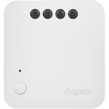 Releu inteligent Aqara Single Switch Module T1 (No Neutral, fara Nul), Zigbee 3.0, monitorizare energie, control vocal