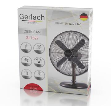 Ventilator Adler Gerlach GER GL 7327, 40 cm, 16" negru