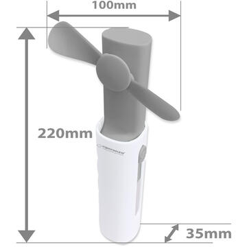 ESPERANZA EHF101E Compact Pocket fan White-Gray