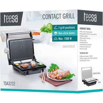 Panini grill electric Teesa, 1500 W, TSA3232