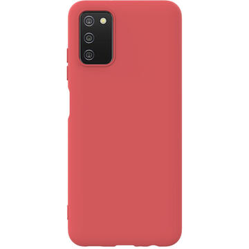 Husa Lemontti Husa Silicon Soft Slim Samsung Galaxy A03s Santa Red (material mat si fin, captusit cu microfibra)