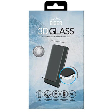 Eiger Folie Sticla 3D Ultra + Case Friendly Samsung Galaxy S21 Plus Clear Black (0.33mm, 9H, curved)