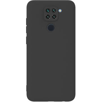 Husa Lemontti Husa Silicon Soft Slim Xiaomi Redmi Note 9 4G Black (material mat si fin, captusit cu microfibra)