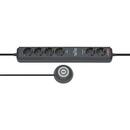 Prelungitor Brennenstuhl Eco-Line Comfort black S 6x plug