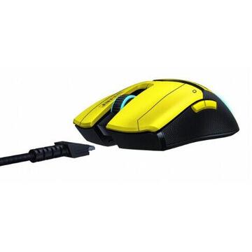 Mouse Razer Optic Viper UltimateCyberpunk 2077 Edition, USB Wireless, Yellow + Charging Dock