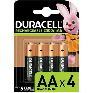 Baterie reincarcabila DURACELL 5000394057203,  AA, 2400mAh, B4, 4 bucati