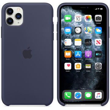 Capac protectie spate Apple pentru iPhone 11 Pro Max Midnight Blue