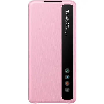 Husa Samsung Clear View Cover for Galaxy S20+ Pink