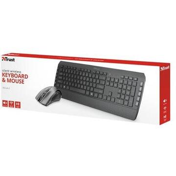Tastatura Trust Kit Wireless keyboard + mouse Tecla 2