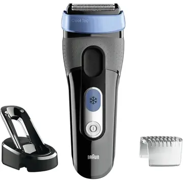 Aparat de barbierit Braun CT2S Cooltec Wet&Dry Electric Foil Shaver, Black/Blue