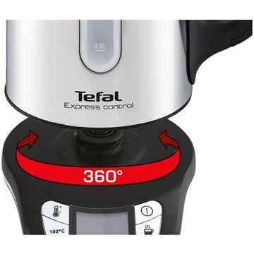 Fierbator Tefal Express Control KI240D30, 2400 W, 1.7 l, Inox