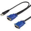 STARTECH 15 ft 2-in-1 Ultra Thin USB KVM Cable