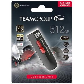 Memorie USB Team Group Stick Team C212 512GB USB 3.2 Gen2 black