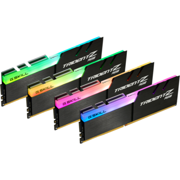 Memorie G.Skill TridentZ RGB Series - DDR4 - kit - 64 GB: 4 x 16 GB - DIMM 288-pin - 3600 MHz / PC4-28800 - unbuffered