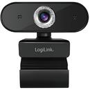 Camera web LogiLink Pro full HD USB webcam with microphone Negru