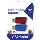 Memorie USB Verbatim Store'n'Click 32GB USB3.0 2Pack