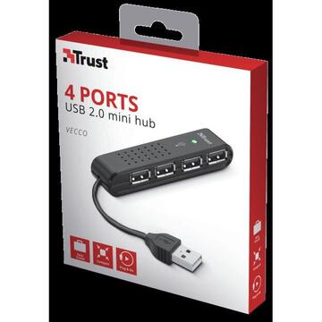 Trust Vecco Mini 4 Port USB 2.0 Hub