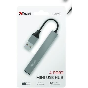 Trust Halyx Aluminium 4 Mini USB Hub