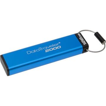 Memorie USB Kingston DataTraveler DT2000 USB flash drive 128 GB USB Type-A 3.2 Gen 2 (3.1 Gen 2) Blue, USB stick