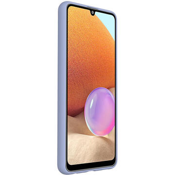 Husa Lemontti Husa Silicon Soft Slim Samsung Galaxy A32 4G Lavender Gray (material mat si fin, captusit cu microfibra)