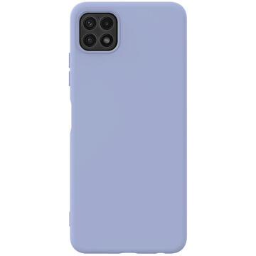 Husa Lemontti Husa Silicon Soft Slim Samsung Galaxy A22 5G Lavender Gray (material mat si fin, captusit cu microfibra)
