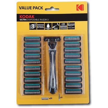 Aparat de barbierit Kodak Razor Ultra 3 with 21 cartridges Value pack