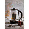 Fierbator Camry CR 1290 Kettle, Electric, Power 2200 W, Capacity 2 L, Glass, Black handle