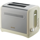 Prajitor de paine Gorenje T1100CLI Toaster, Power 1100 W, 2 slots, Plastic, Beige