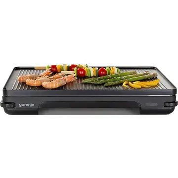 Gorenje TG2000LCB Table Grill, Power 2000 W, Reversible double-sided plates, Black