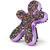 Mr&Mrs Niki Fashion GARDENIA OF TAHITI 6x7 cm Reincarcabil Glitter purple