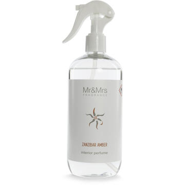 Mr&Mrs BLANC Zanzibar amber spray ambience & textile, Capacity 500 ml, White