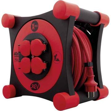 Prelungitor REV Cable Drum Resin 40m IP 44 4-fold black red
