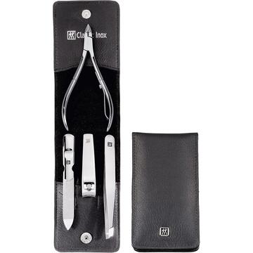 ZWILLING CLASSIC INOX Neat's leather case, black, 4 pc